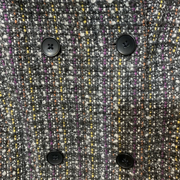 GAP MULTI-COLORED TWEED WOOL BLEND LS FULL BUTTON FRONT BLAZER JACKET SIZE SMALL - Picture 7 of 16